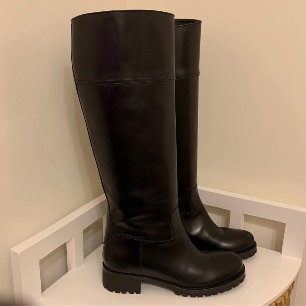 Prada brushed knee high boots $1190